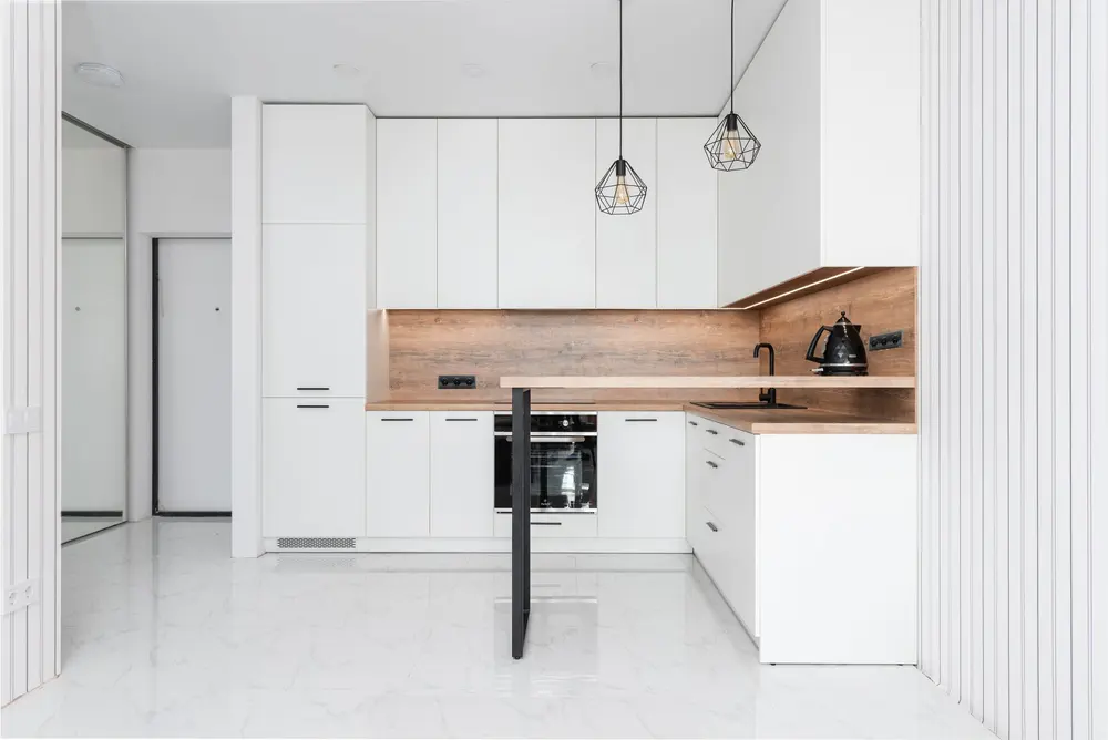 Kitchen — contemporary spacious convenient modern — flooring installed near Fullerton, CA
